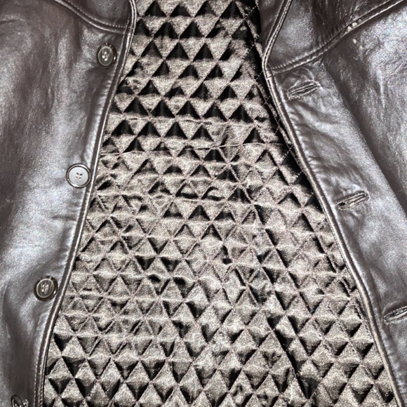 Jim and Mary Lou name of jacket, black medium men’s leather jacket like New very - Picture 3 of 4